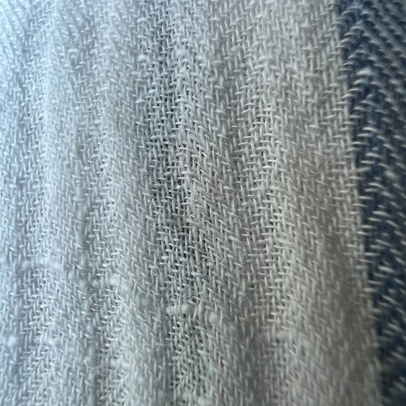 J Crew Puff Sleeve Top In Sheer Gauze Womens Medium White Striped - Picture 10 of 11